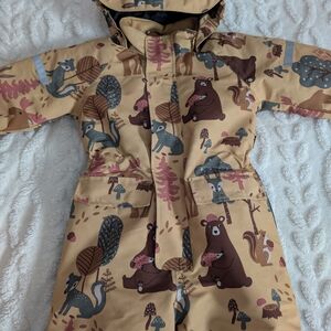 Swedish Fix Kids Waterproof Snowsuit Animal Print 2T